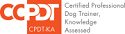 certified professional dog training logo