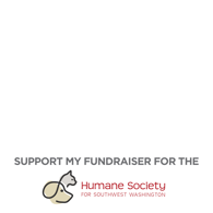 support my fundraiser graphic (white) with transparent frame